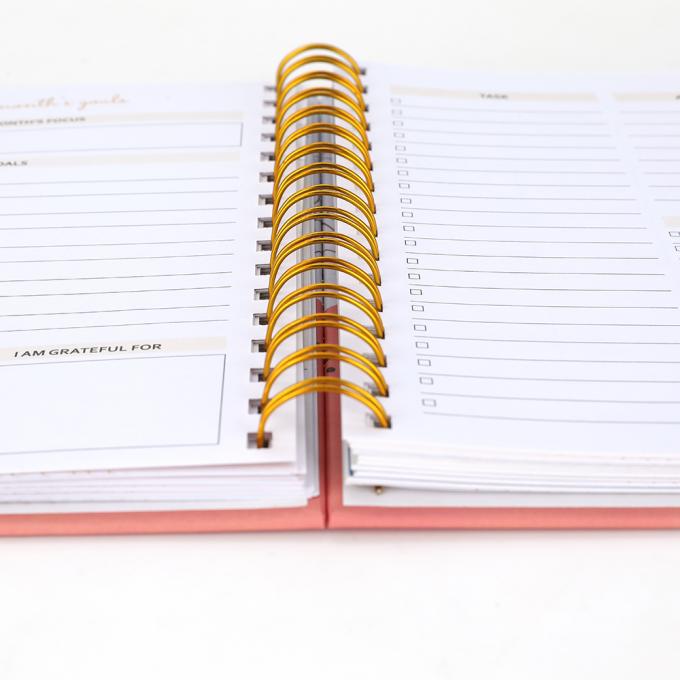 Niestandardowy wydrukowany notatnik Planner do wypełnienia A5 Daily Monthly Planner Twarda okładka 6