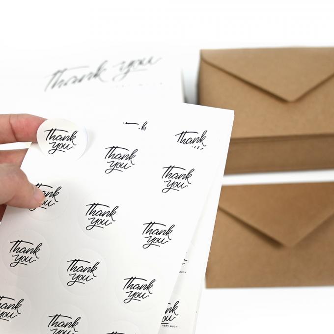 Małe firmy Kartki podziękowania zestaw z brązowych kopert i naklejki z papieru Kraft 6