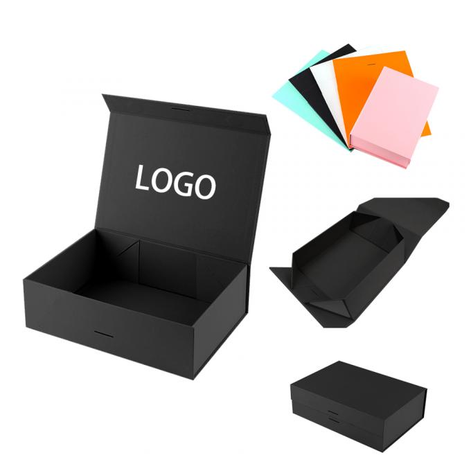 Skrzynka sprzedaży detalicznej stand Custom luksusowy składany karton Czarne ubrania opakowania papieru prezent magnetyczny pudełko z logo 6