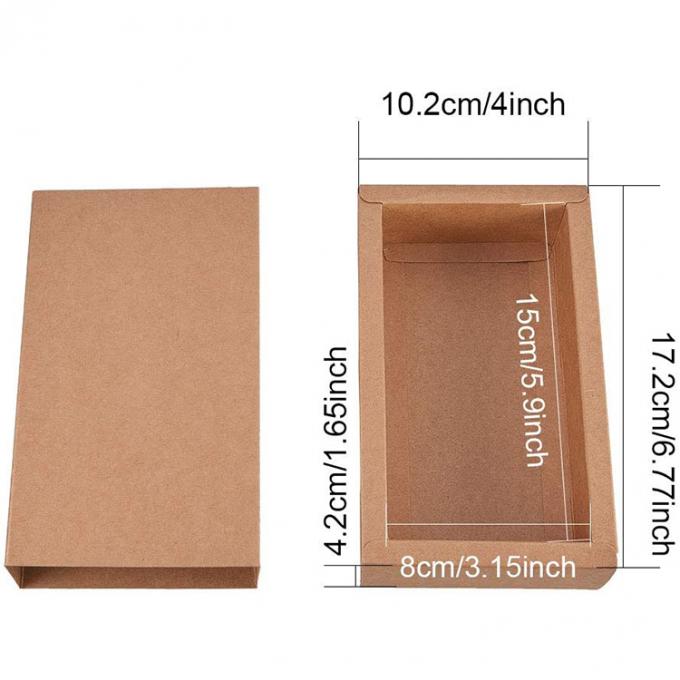 CMYK Custom Logo Candy Gift Packaging Brązowa szuflada Kraft Paper Box Na festiwalny żeton 2