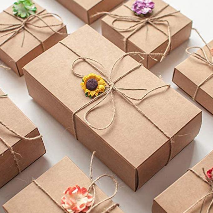 CMYK Custom Logo Candy Gift Packaging Brązowa szuflada Kraft Paper Box Na festiwalny żeton 6