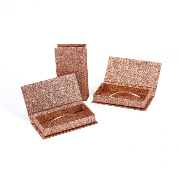 Logo niestandardowe Pink Glitter False Eyelash Retail Stand Box z kartonową strukturą 7