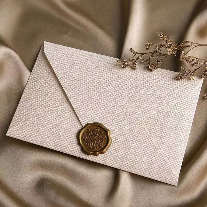 Minimalistyczne samodzielne pieczęcie zaproszenia ślubne koperty Retro kartki pozdrowienia koperty 1